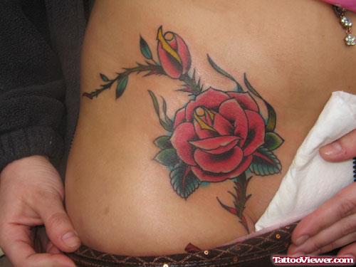 Hip Rose Tattoo