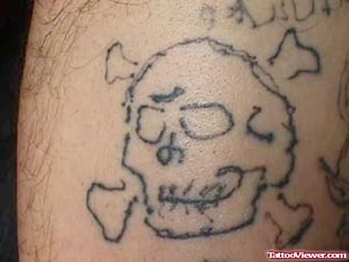 Homemade Skull Tattoo