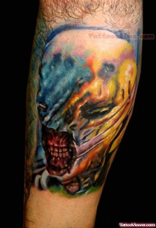 Ugly Horror Face Tattoo