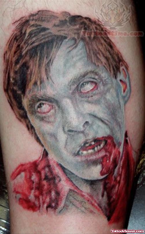 Horror Face Tattoo Image