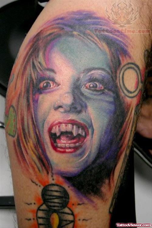 Basil Vampire Girl Tattoo