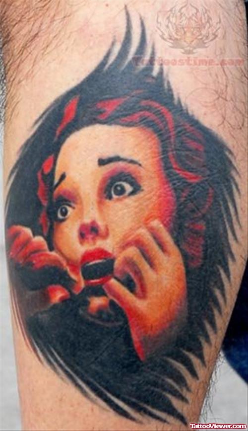 Woman Horror Tattoo