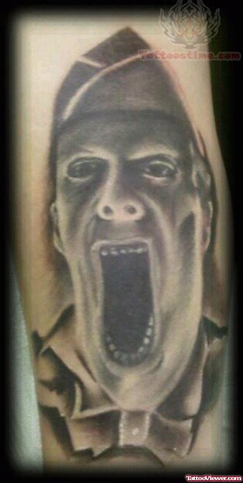 Horror Face Tattoo Picture
