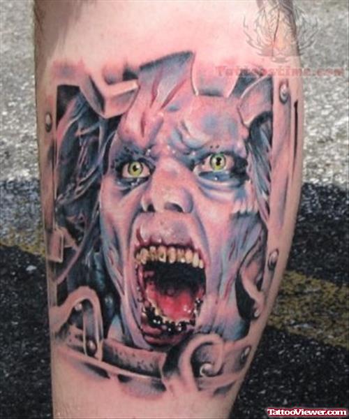 Jackal Horror Tattoo