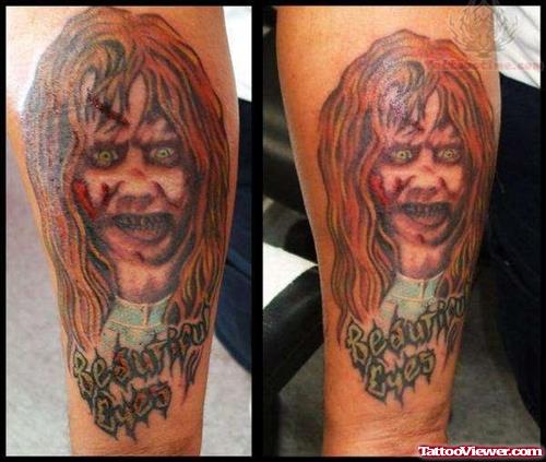 Exorcist Horror Movie Tattoo