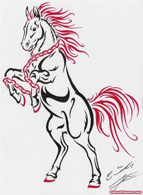 Unicorn Horse Tattoo Design