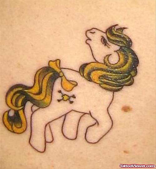 Cartoon Horse Tattoo