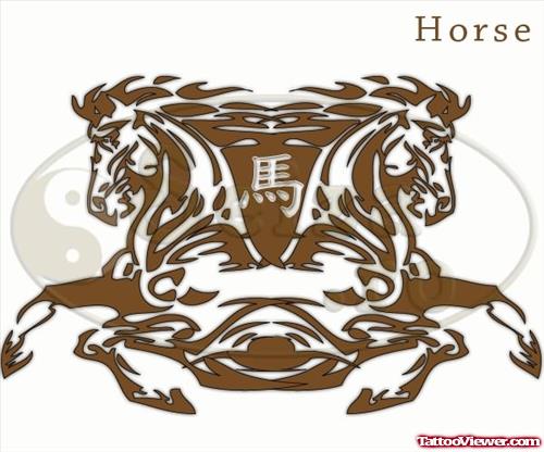 Brown Horse Tattoo Sample