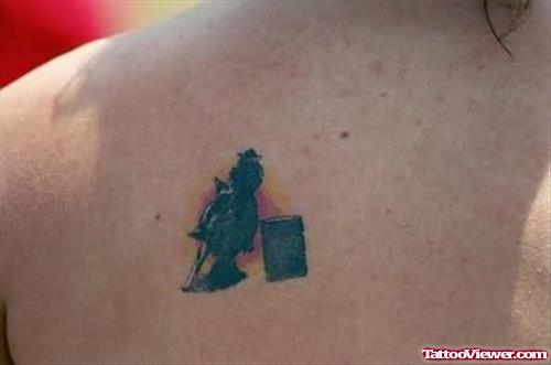 Cute Horse Tattoo On Back