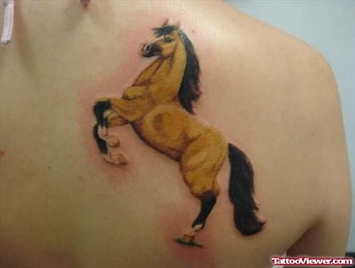 Beautiful Horse Tattoo On Back