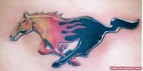 Beautiful Fire Horse Tattoo
