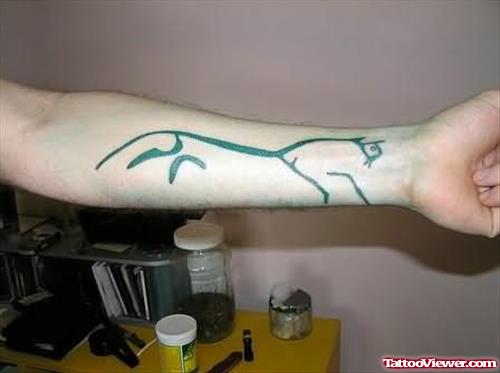 Stylish Horse Tattoo On Arm