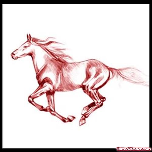 Red Horse Tattoo Design