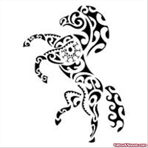 Maori Horse Tattoo Sample