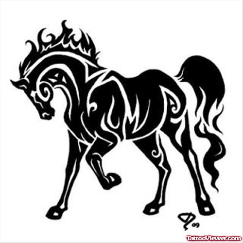 Black Horse Tattoos Sample