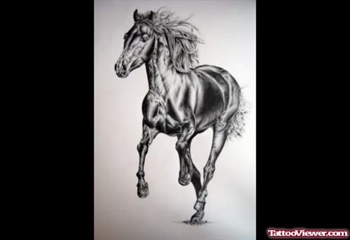 Black Horse Tattoo Design