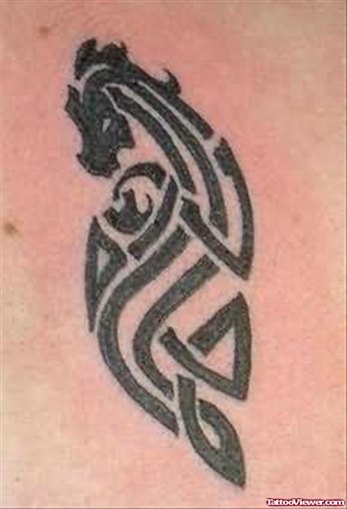 Stylish Celtic Horse Tattoo