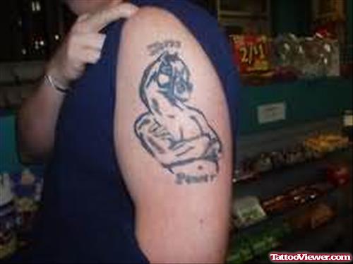 Horse Man Tattoo On Shoulder