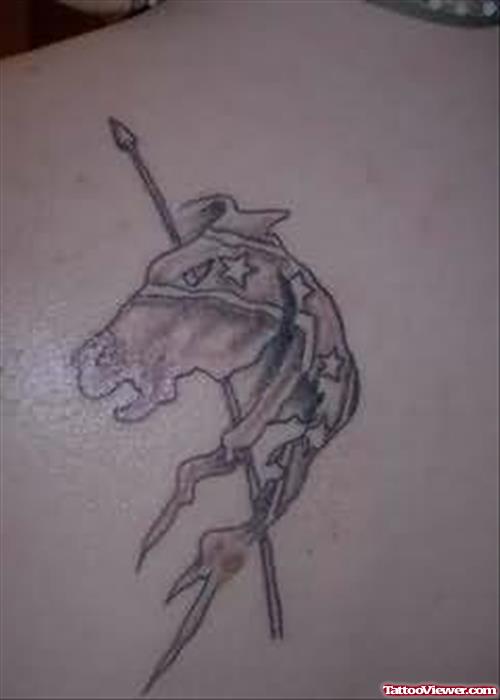 Elegant Horse Head Tattoo