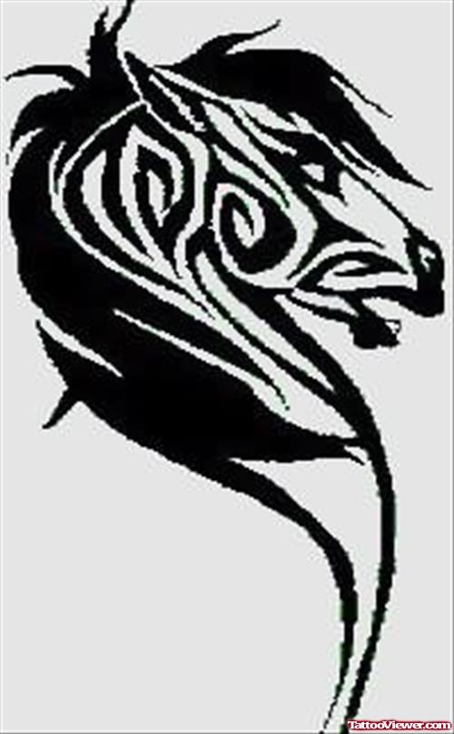 Black Horse Tattoo Tribal