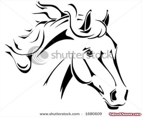 Horsehead Logo Tattoo Sample