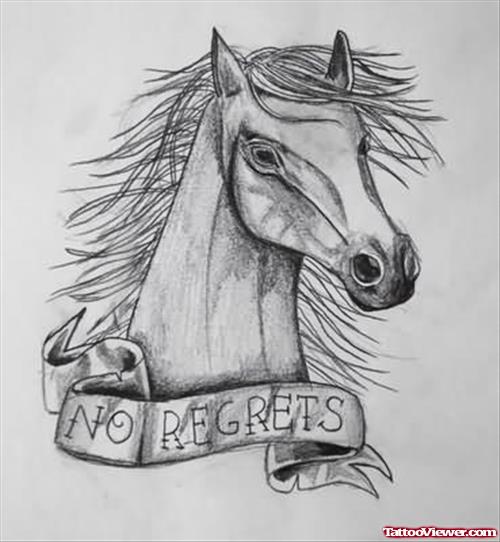 Horse Head Tattoo Drawing
