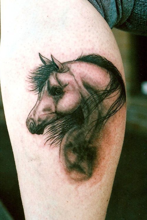 Horse Tattoo Portrait by Tattoostime