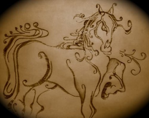 Outline Horse Tattoo