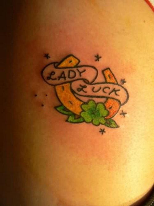 Lady Luck Horseshoe Tattoo