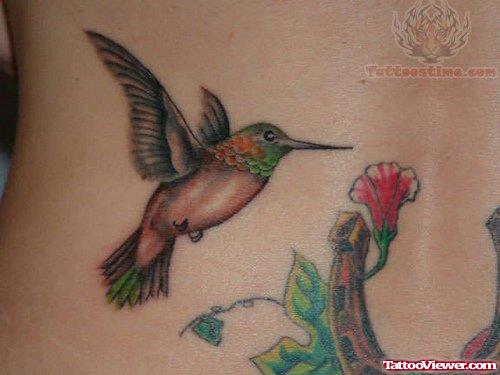 Hummingbird And Flower Tattoos