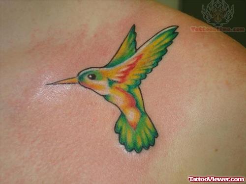 Hummingbird Green Ink Tattoo