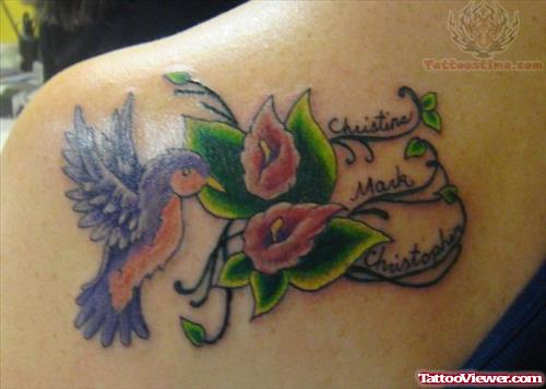 Hummingbird Color Paint Tattoo