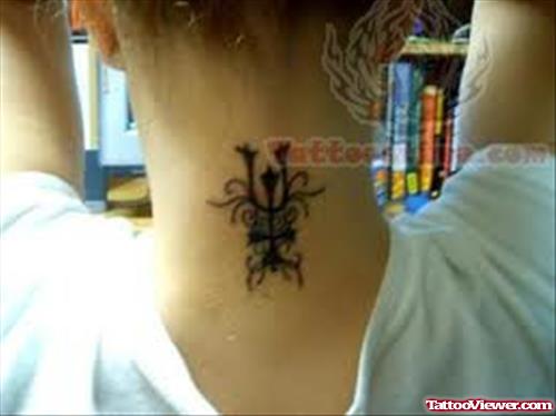 Hummingbird Tattoo On Back Neck