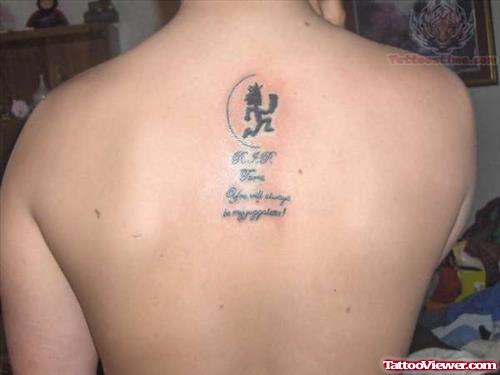 Icp Man Tattoo On Upper Back