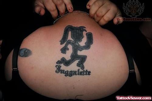 Juggalo Icp Tattoo On Upper Back