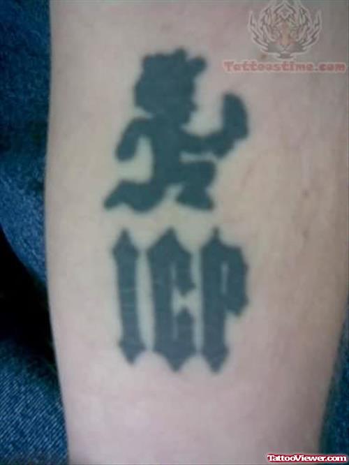 Black Ink Icp Tattoo