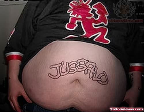 Juggalo Icp Tattoo On Belly