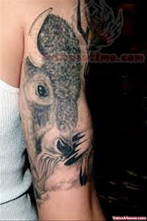 Wolf Indian Tattoo On Sleeve
