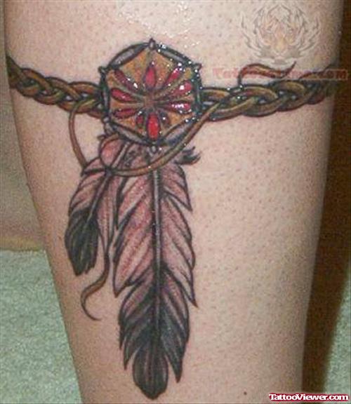 Indian Native Feather Tattoo