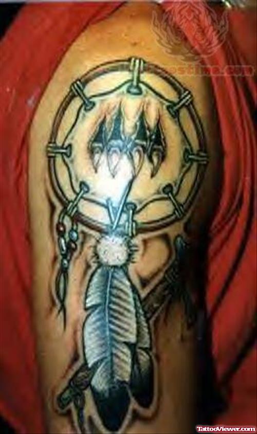 Indian Native Tattoo On Sleeve