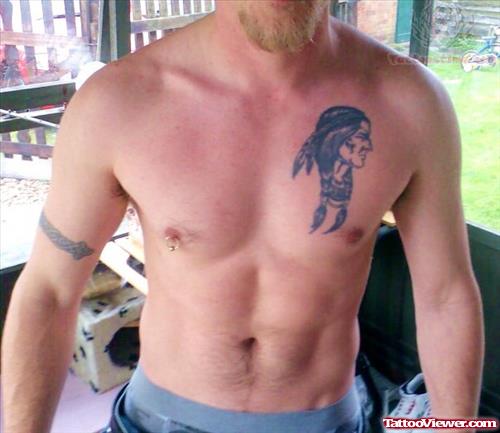 An Indian Tattoo On Chest