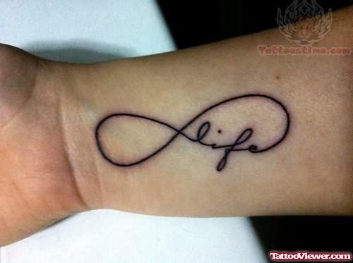 Infinity Symbol And Life Tattoo