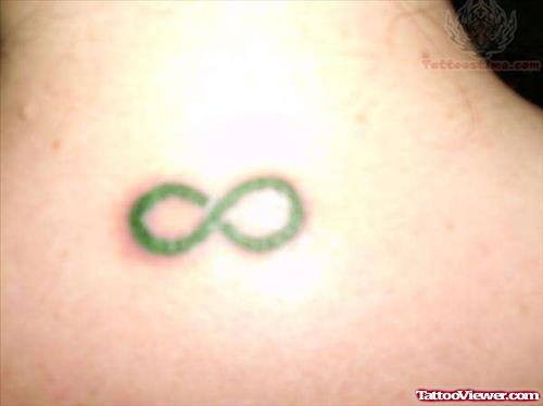 Green Infinity Symbol tattoo