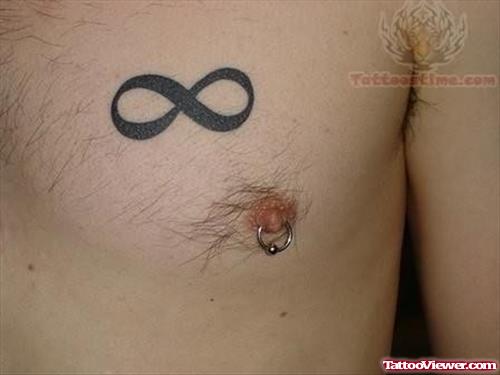 Infinity Symbol Tattoo On Chest