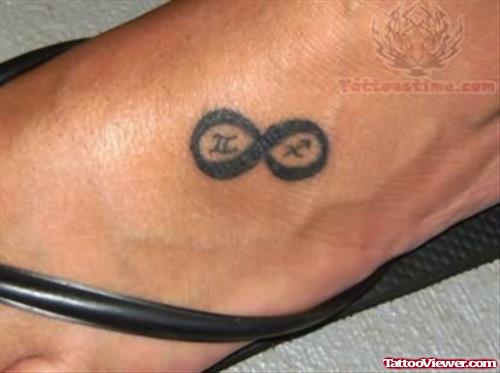 Infinity Symbol Tattoos On Foot