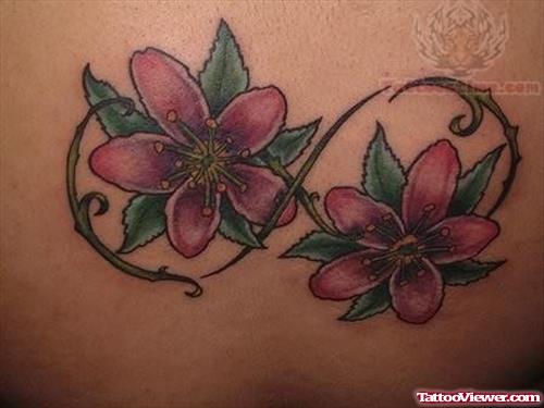 Beautiful Infinite Flowers Tattoo