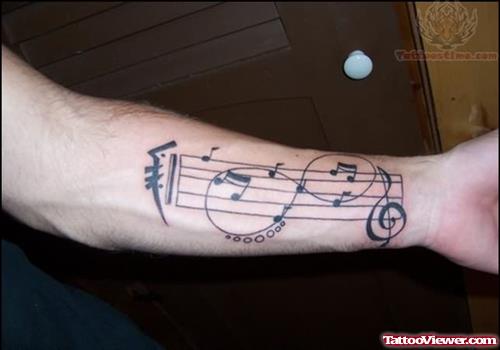 Infinity Symbol And Music Tattoo