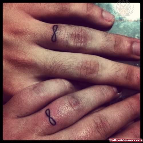 Infinity Symbol Tattoos On Fingers