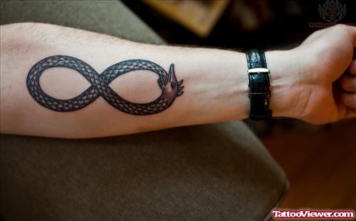 Infinity Symbol Tattoo On Arm