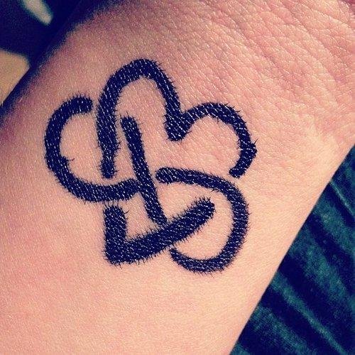 Black Heart and Infinity Tattoo